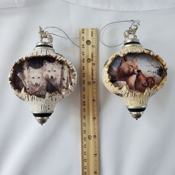 Bradford Edition Spirits Of The Forest Wolf Heirloom Ornaments By Rusty Frentner - Picture 5 of 8